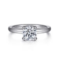 Daniele - 14K White Gold Round Solitaire Diamond Engagement Ring