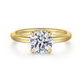 Daniele - 14K Yellow Gold Round Solitaire Diamond Engagement Ring