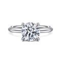 Daniele - 14K White Gold Round Solitaire Diamond Engagement Ring