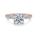 Danita - 14K White-Rose Gold Round Diamond Engagement Ring