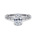 Dariella - 14K White Gold Oval Diamond Engagement Ring