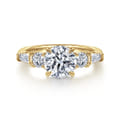 Darmie - 14K Yellow Gold Round Five Stone Diamond Engagement Ring