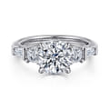 Darmie - 14K White Gold Round Five Stone Diamond Engagement Ring