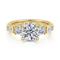 Darmie - 14K Yellow Gold Round Five Stone Diamond Engagement Ring