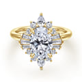 Emarie - 14K Yellow Gold Oval Halo Diamond Engagement Ring