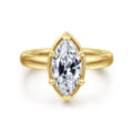 Deedie - 14K Yellow Gold Marquise Shape Diamond Engagement Ring