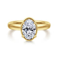 Deedie - 14K Yellow Gold Oval Diamond Engagement Ring