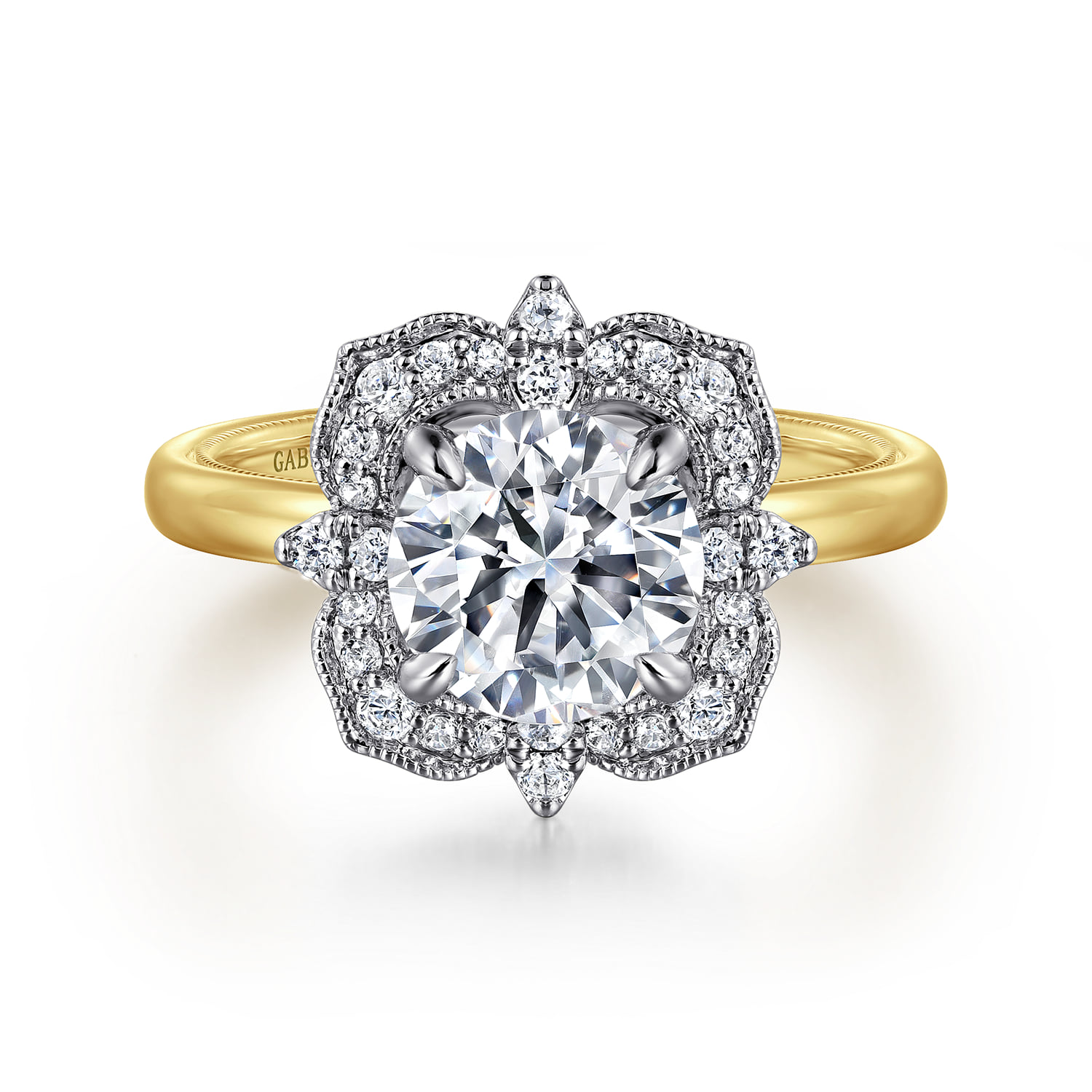 Double Halo Diamond Engagement Ring