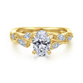 Charlina - 14K Yellow Gold Oval Diamond Engagement Ring