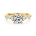 Cian - 14K Yellow Gold Cushion Cut Five Stone Diamond Engagement Ring