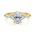 Cian - 14K Yellow Gold Oval Five Stone Diamond Engagement Ring