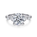 Cian - 14K White Gold Round Five Stone Diamond Engagement Ring