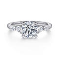 Cian - 14K White Gold Round Five Stone Diamond Engagement Ring
