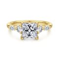 Cian - 14K Yellow Gold Princess Cut Five Stone Diamond Engagement Ring