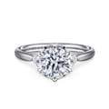 Blaise - 14K White Gold Round Three Stone Diamond Engagement Ring