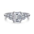 Cami - 14K White Gold Emerald Cut Diamond Engagement Ring