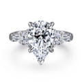 Andray - 14K White Gold Pear Shape Diamond Engagement Ring