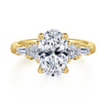 Arianna - 14K Yellow Gold Oval Five Stone Diamond Engagement Ring