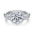 Arielle - 14K White Gold Round Five Stone Diamond Engagement Ring