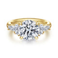 Arielle - 14K Yellow Gold Round Five Stone Diamond Engagement Ring