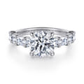 Briene - 14K White Gold Round Diamond Engagement Ring