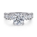 Britte - 14K White Gold Round Diamond Engagement Ring