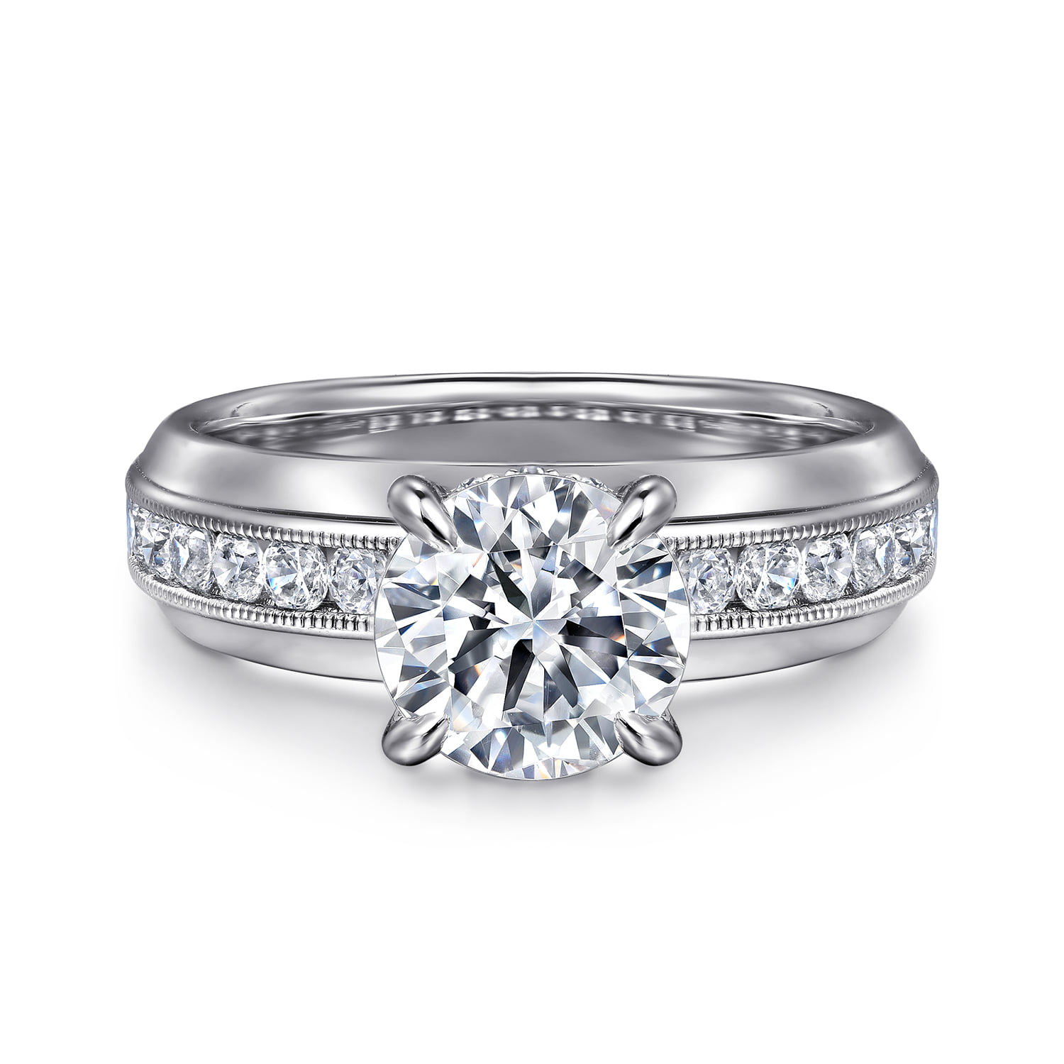 Channel Set Diamond Engagement Ring
