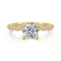 Lanna - 14K Yellow Gold Cushion Cut Diamond Engagement Ring