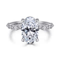 Lanna - 14K White Gold Oval Diamond Engagement Ring