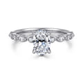Lanna - 14K White Gold Oval Diamond Engagement Ring