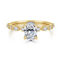 Lanna - 14K Yellow Gold Oval Diamond Engagement Ring