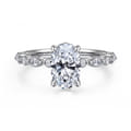 Lanna - 14K White Gold Oval Diamond Engagement Ring