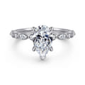 Lanna - 14K White Gold Pear Shape Diamond Engagement Ring