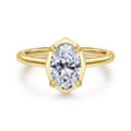 Cassi - 14K Yellow Gold Oval Diamond Engagement Ring