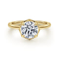 Cassi - 14K Yellow Gold Round Diamond Engagement Ring