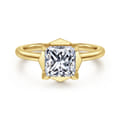 Cassi - 14K Yellow Gold Princess Cut Diamond Engagement Ring