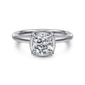 Catallina - 14K White Gold Cushion Halo Diamond Engagement Ring