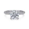 Xenia - 14K White Gold Round Diamond Engagement Ring