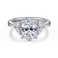 Dani - 14K White Gold Oval Diamond Engagement Ring