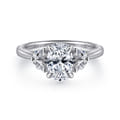 Dani - 14K White Gold Oval Diamond Engagement Ring