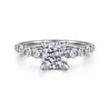 Emberlie - 14K White Gold Cushion Cut Diamond Engagement Ring