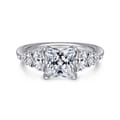 Estefani - 14K White Gold Princess Cut Diamond Engagement Ring