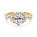 Estrelle - 14K Yellow Gold Oval Diamond Engagement Ring