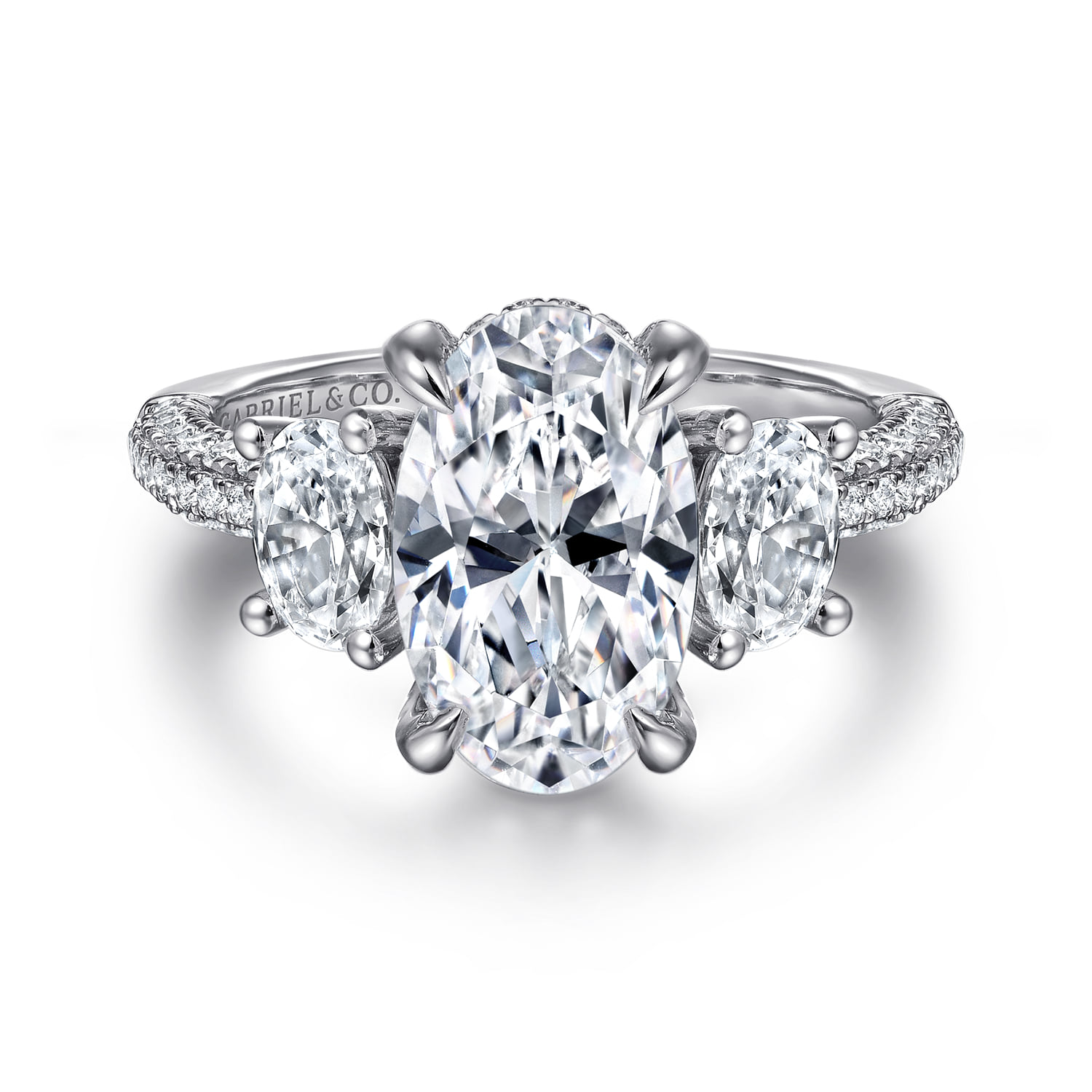 Three Stone Diamond Engagement Ring