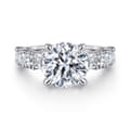 Fleure - 14K White Gold Round Diamond Engagement Ring