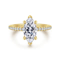 Franka - 14K Yellow Gold Marquise Shape Diamond Engagement Ring