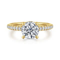 Franka - 14K Yellow Gold Round Diamond Engagement Ring