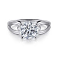 Elie - 14K White Gold Round Split Shank Diamond Engagement Ring