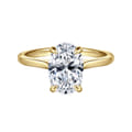 Anne - 14K Yellow Gold Oval Solitaire Diamond Engagement Ring
