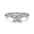 Ericka - 14K White Gold Cushion Cut Diamond Engagement Ring